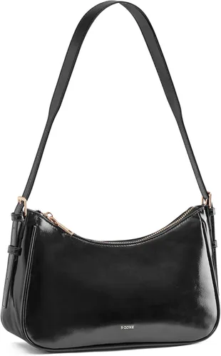 Vista 9 de S-ZONE Bolso de hombro pequeño para mujer, monederos hobo para trabajo y Borgoña