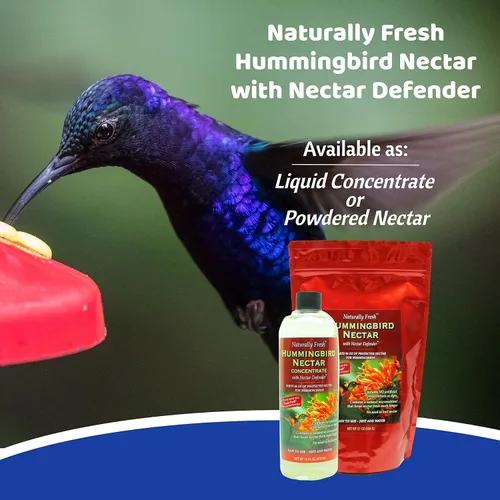 Vista 5 de Néctar de colibrí naturalmente fresco con defensor de néctar – Néctar de larga duración para comederos de colibríes – Concentrado fácil de usar