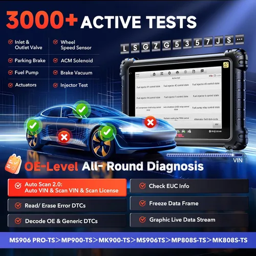 Vista 6 de Autel Escáner MaxiSYS MS906 PRO-TS, 2026 Igual que MS906 PRO2-TS MK906S PRO2-TS Hasta de MP900TS MS906MAX MS906PRO, V2.0 TPMS completo y ECU C0ding