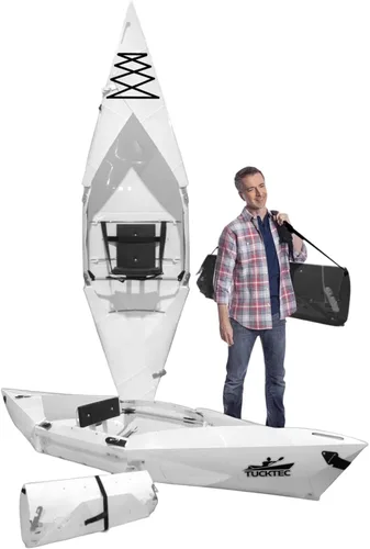 Vista 9 de Tucktec Kayak plegable PRO de 10 pies – Kayak plegable de tamaño completo – Kayak portátil para adultos – Fabricado en Estados Unidos