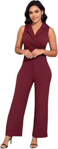 Vista 137 de DeftSharp Overol largo y elegante para mujer, sexy, para cóctel, fiesta, club, casual, para trabajo