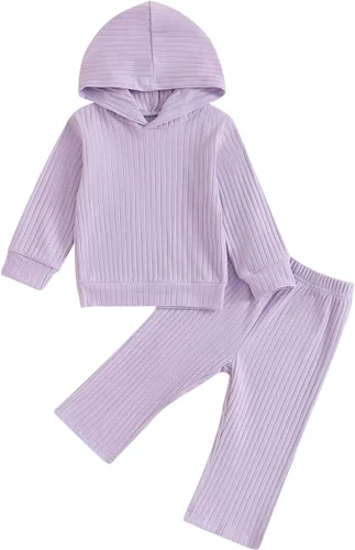 Vista 10 de Ropa de Otoño e Invierno para Niña Pequeña Sudadera con Capucha Estampada de Leopardo y Pantalones Conjunto de Chándal de 2 Piezas Negro A