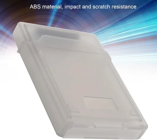 Vista 4 de Caja protectora de disco duro, 2.5 pulgadas HDD/SSD a prueba de golpes, antiestática, a prueba de polvo, transparente, verde, rojo, azul, blanco
