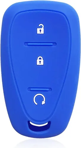 Vista 4 de Funda de silicona para llavero con control remoto sin llave para Chevrolet Menlo, Monza Tahoe, Spark Cavalier Bolt EV Traverse (negro)