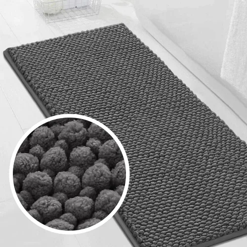Vista 19 de Turquoize Alfombras de baño de felpilla antideslizante para baño, 17 x 24 pulgadas, extra suaves y absorbentes, lavables a máquina, perfectas
