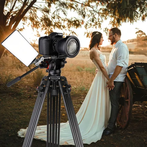 Vista 8 de COMAN KX3636 - Kit de trípode resistente con cabezal fluido de video + trípode universal para fotografía Dolly