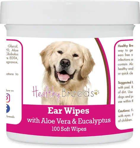 Vista 15 de Healthy Breeds Affenpinscher Toallitas de limpieza de oídos con aloe y eucalipto para perros, 100