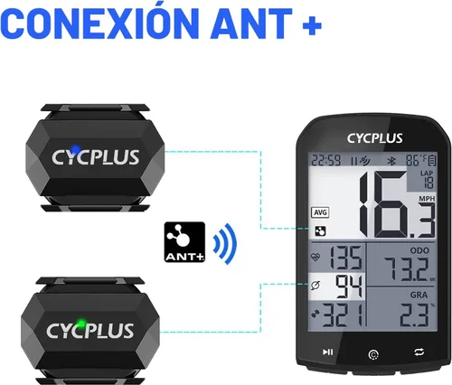 Vista 6 de CYCPLUS Sensor de velocidad y cadencia de ciclismo Bluetooth y ANT+ Sensor inalámbrico de cadencia de bicicleta Velocidad IP67 impermeable