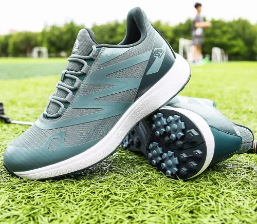 Vista 6 de Zapatos de golf para hombre, zapatos de golf profesionales, transpirables, sin pinchos, zapatos deportivos antideslizantes para caminar