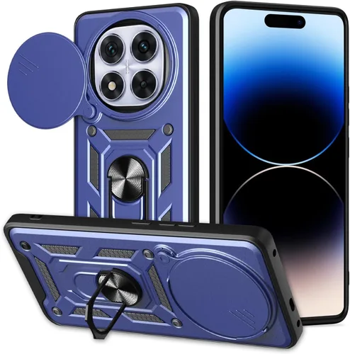 Vista 30 de Funda para Motorola Moto G 5G 2024 con protector de pantalla, funda protectora con protector de cámara, funda protectora con función atril para Moto