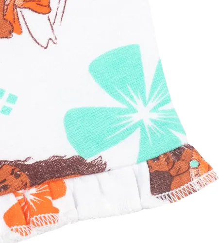 Vista 6 de Disney Frozen Moana Princess Tiana - Conjunto de camiseta con peplum floral y pantalones cortos de felpa francesa para niños pequeños a grandes