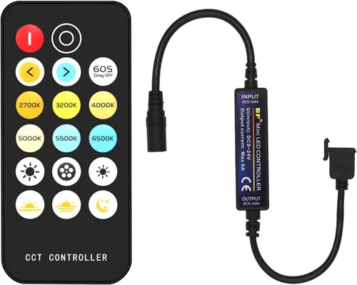 Vista 8 de PAUTIX Kit de controlador LED CCT SP542E Wi-Fi+Bluetooth, compatible con Alexa/Google Assistant, control remoto RF de aplicación, regulador LED CCT