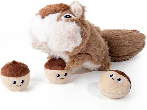 Vista 13 de Hollypet Juguete chirriante para perro, juguetes interactivos de felpa para perros pequeños y medianos y masticadores no agresivos, juguetes