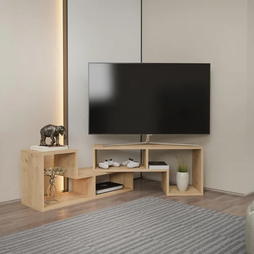 Vista 2 de Decorotika Cubicco - Soporte modular para TV (2 piezas) con estantes abiertos