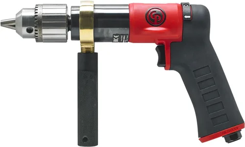 Vista 2 de Chicago Pneumatic CP9286C - Taladro de potencia neumática, 1/2 pulgada (0.512 in), mandril con llave, mango de pistola, 0.48 HP / 360 W, par