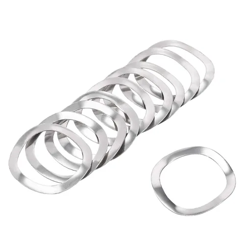 Vista 7 de uxcell 10 arandelas de resorte ondulado de acero inoxidable 304 de 0.41 "x 0.59" x 0.01 pulgadas para tornillo