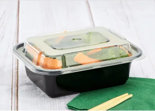 Vista 7 de Karat Contenedores de preparación de comidas [12 oz - 150 unidades] Contenedores reutilizables y desechables para llevar con tapas - Cajas Bento