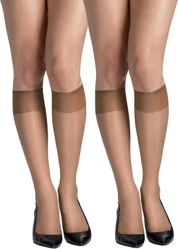 Vista 19 de Hanes Silk Reflections medias hasta la rodilla, puntera reforzada (2 unidades)
