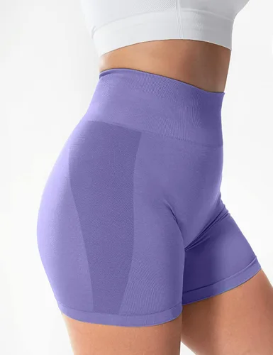 Vista 2 de CELER Pantalones cortos de entrenamiento para mujer, sin costuras, para gimnasio, cintura alta, pantalones cortos de yoga atléticos