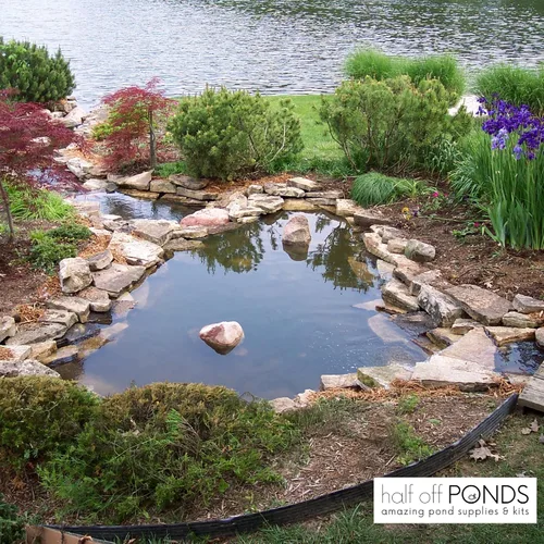 Vista 6 de HALF OFF PONDS PondBuilder Elite 6,100 GPH Kit de estanque de bomba sumergible con revestimiento de estanque de goma EPDM de 25 x 30 pies