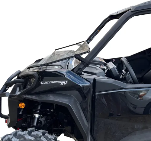 Vista 2 de Clearly Tough Can-Am Commander (2021 y posteriores) Parabrisas plegable