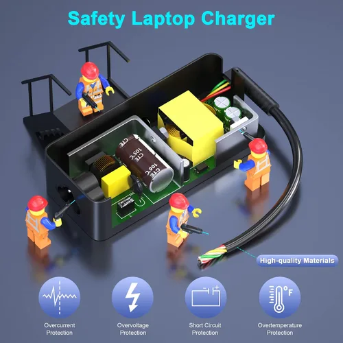 Vista 4 de Lenovo - Cargador para laptop, adaptador de CA de 65 W y 45 W, fuente de alimentación USB C, cable de alimentación para Lenovo Ideapad Thinkpad