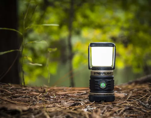 Vista 7 de Linterna Streamlight 44941 Siege AA de 200 lúmenes con LEDs blancos y rojos para acampar y emergencias, color Coyote LED blanco y rojo