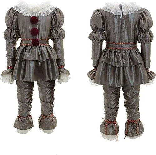 Vista 2 de WPOZD Disfraz de payaso de Halloween para niños y adultos