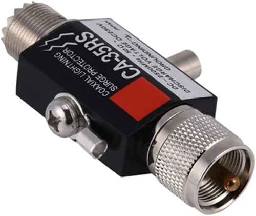 Vista 5 de Zerone Protector coaxial, pararrayos protector coaxial CA-35RS protector coaxial pararrayos macho a hembra UHF Conector