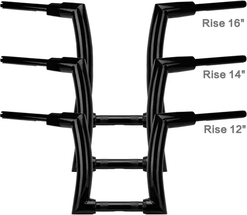 Vista 5 de LKV Perchas Ape de 14 pulgadas con barra de grasa de 1-1/4 pulgadas, abrazadera de 1.25 pulgadas, manillar compatible con Harley Dyna Softail