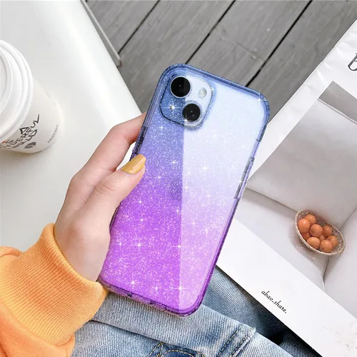 Vista 6 de IDweel Funda para iPhone 15 con protector de pantalla (vidrio templado), híbrida 2 en 1, a prueba de golpes, suave, delgada, transparente