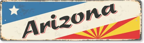 Vista 12 de SmartSign Letrero de Metal Vintage del Estado de Alabama de 4 x 14 pulgadas "Welcome To Heart Of Dixie", Aluminio Antioxidante de 40 mil