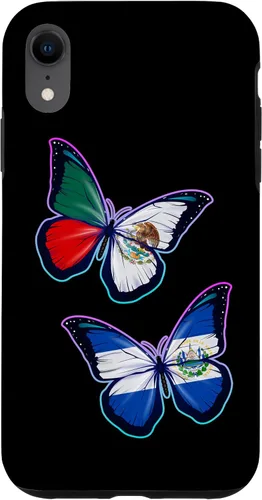 Vista 25 de El Salvador y México bicultural Roots - Carcasa para iPhone 17 (versión mariposa)