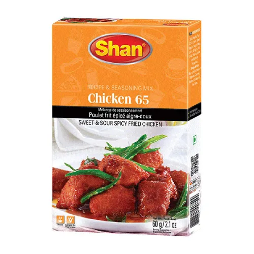 Vista 121 de Shan Chicken 65 - Mezcla de recetas y condimentos de 2.1 oz (60 g) - Polvo de especias para pollo frito picante agridulce - Adecuado