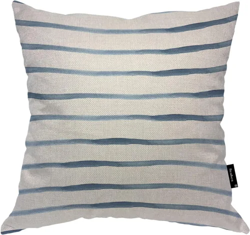 Vista 25 de Fundas de almohada de pintura artística, líneas abstractas amarillas y grises, fundas de almohada suaves, funda de cojín para sala de estar, cama