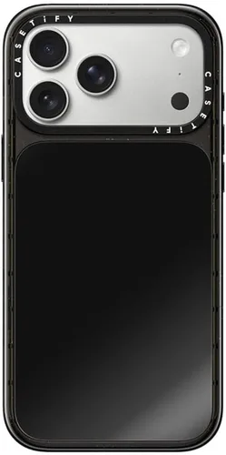 Vista 46 de CASETiFY Funda de espejo para iPhone Air [Reflejante/Compatible con Magsafe / Protección contra caídas de 4.9 pies de grado militar 1X] - Negro