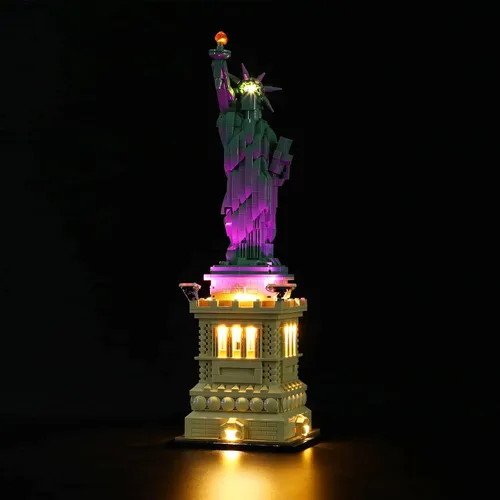 Vista 4 de LIGHTAILING Kit de iluminación LED para Lego- 21042 Estatua de la Libertad. Modelo: versión de control remoto, juego de luces LED compatible