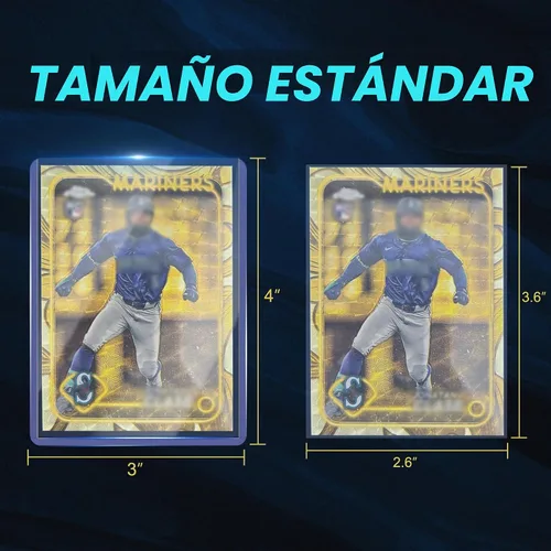 Vista 2 de 200 fundas para tarjetas de plástico duro, protectores de tarjetas de 3 x 4