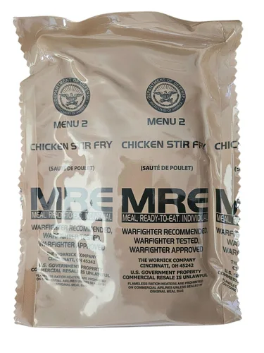 Vista 27 de USGI MRE original [Comida, lista para comer] Fecha de inspección 01/2026 o más reciente [Nuevo embalaje] - Elige la ración de menú con plato
