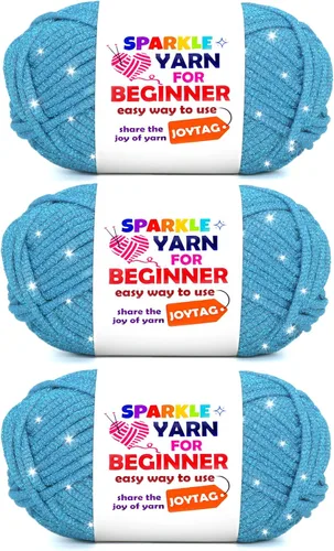 Vista 27 de Hilo de color morado amatista para tejer y tejer, hilo de algodón para tejer, fácil de tejer, para principiantes, con puntadas fáciles de ver