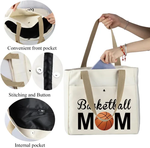 Vista 5 de MBMSO Bolsa de mano de fútbol para mamá, regalo para futbolistas, fanáticos del fútbol, amantes del fútbol, regalo de equipo, bolsa de mano