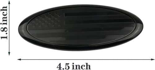 Vista 4 de CONGCONG Emblema de la bandera estadounidense de 4.5 pulgadas para Ford, calcomanía ovalada de 4.5" x 1.8" placa de identificación compatible