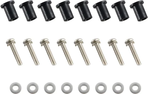 Vista 2 de Kit de tuercas de acero inoxidable y goma para faros delanteros para Harley Davidson