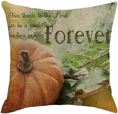 Vista 4 de Fundas de Almohada de Otoño 18x18 Pulgadas Funda de Almohada de Lino para Sofá y Sillón Estilo Casa de Campo Acción de Gracias Decoraciones de Otoño