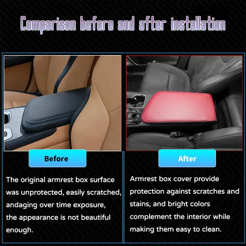 Vista 3 de Accesorios interiores personalizados para Lexus RZ 450e NX 250 NX 350 NX 350h NX 450h+ 2022 2023 Funda de cuero para reposabrazos central, cojín