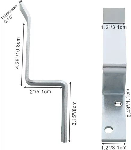 Vista 3 de HOME MASTER HARDWARE Topes de puerta resistentes para puertas correderas, asegurar puertas de garaje y cobertizos, topes de puerta con tornillos