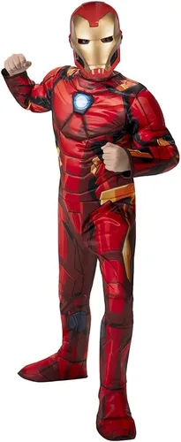 Vista 7 de Disfraz Deluxe de Iron Man para niños de MARVEL, disfraz de superhéroe de Tony Stark para niños, para Halloween - Oficialmente licenciado