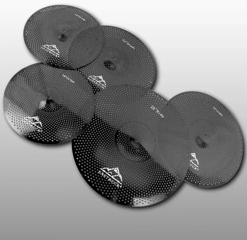 Vista 7 de EASTROCK Paquete de platillos de bajo volumen – Juego de 5 piezas con bolsa de platillo, fieltros – 14 pulgadas Hi-hat, 16 pulgadas y 18 pulgadas