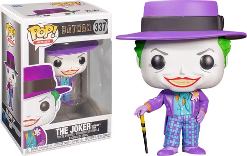 Vista 2 de POP DC Heroes: Batman 80th - Joker with Hat (1989) Funko Pop! Figura de vinilo (empaquetada con funda protectora compatible con POP Box)