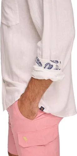 Vista 6 de Margaritaville Men's Island Reserve Tropical Vibes Fins Up Long Sleeve Shirt